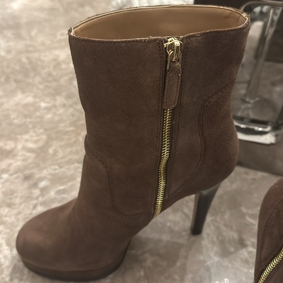 Brown Suede Booties - Picture 3 of 5